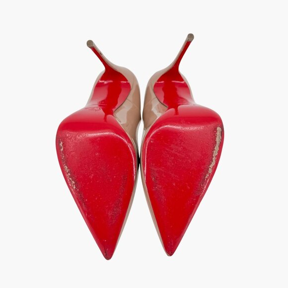 Christian Louboutin So Kate 120 Nude Beige Patent Pumps Heels Size 41 US 11 - Picture 14 of 15